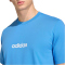 adidas Essentials Linear Single Jersey T-Shirt Herren KC0884 - ray blue/off white S