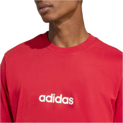 adidas Essentials Linear Single Jersey T-Shirt Herren KC0881 - active maroon/white S