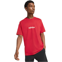 adidas Essentials Linear Single Jersey T-Shirt Herren KC0881 - active maroon/white S