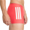adidas 3-Streifen 2" Boxer Badeshorts Herren KA3844 - semi lucid red/white 8 (L)
