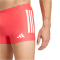 adidas 3-Streifen 2" Boxer Badeshorts Herren KA3844 - semi lucid red/white 8 (L)