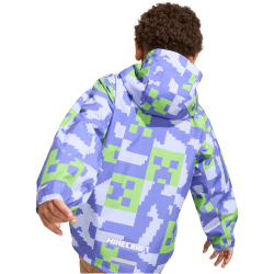adidas TERREX x Minecraft 2 Layer Climaproof Regenjacke Kinder KA0082 - violet tone/semi cobalt blue/semi lucid lime 140