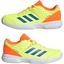 adidas Court Stabil Hallenschuhe Kinder KJ3694 - hi-res yellow/ray blue/lucid orange 32