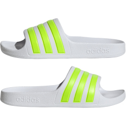 adidas Aqua adilette Badelatschen Kinder IH6895 - cloud white/solar slime/cloud white 29