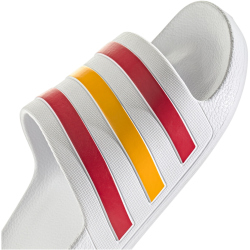 adidas Aqua Adilette Badelatschen HQ2453 - cloud white/team power red 2/crew yellow 40.5