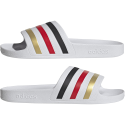 adidas Aqua Adilette Badelatschen HQ2451 - cloud white/core black/gold met. 39