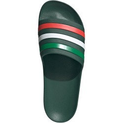 adidas Aqua Adilette Badelatschen HQ2450 - team dark green/cloud white/bright red 40.5