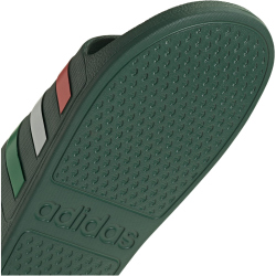 adidas Aqua Adilette Badelatschen HQ2450 - team dark green/cloud white/bright red 40.5