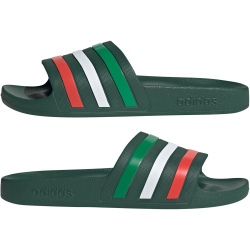 adidas Aqua Adilette Badelatschen HQ2450 - team dark green/cloud white/bright red 40.5