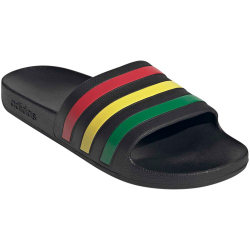 adidas Aqua Adilette Badelatschen HQ2449 - core black/green/pure ruby 39
