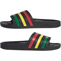 adidas Aqua Adilette Badelatschen HQ2449 - core black/green/pure ruby 40.5