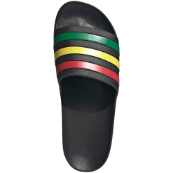 adidas Aqua Adilette Badelatschen HQ2449 - core black/green/pure ruby 42