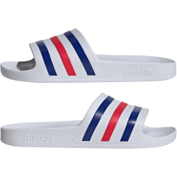 adidas Aqua Adilette Badelatschen HQ2448 - cloud white/pure ruby/semi lucid blue 42