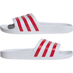 adidas Aqua Adilette Badelatschen HQ2444 - cloud white/team colleg red/cloud white 38