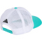 adidas Mercedes - AMG Petronas Formel 1 Team DNA Flatbrim Cap KS8855 - white/semi mint rush 58 - 60 cm