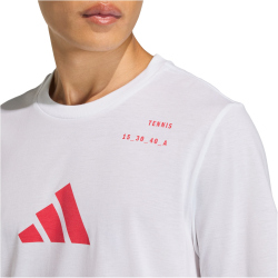 adidas Category Graphic Tennisshirt Herren KB9451 - white/pure ruby XL