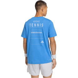 adidas Category Graphic Tennisshirt Herren KB9449 - ray blue S