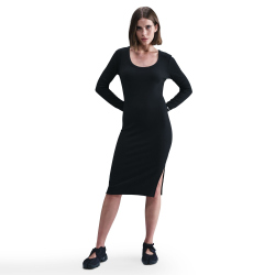 NIKE Sportswear Chill Knit langarm Midikleid Damen