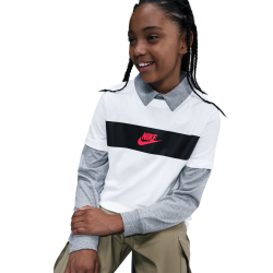 NIKE Sportswear Brandmark T-Shirt Kinder 100 - white S (128-137 cm)