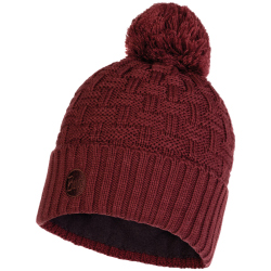 BUFF Fleece Bommelmütze Airon maroon