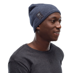 BUFF Fleece Strickmütze Solid navy