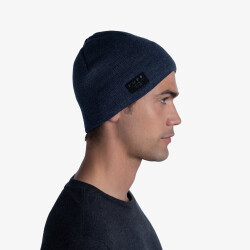 BUFF Fleece Strickmütze Solid navy