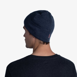 BUFF Fleece Strickmütze Solid navy
