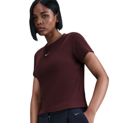 NIKE Sportswear Rib T-Shirt Damen 652 - burgundy crush/sail S