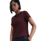 NIKE Sportswear Rib T-Shirt Damen 652 - burgundy crush/sail S