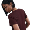 NIKE Sportswear Rib T-Shirt Damen 652 - burgundy crush/sail M