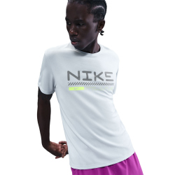 NIKE Miler Winter kurzarm Laufshirt Herren 043 - pure platinum/volt/reflective silv M