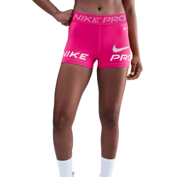 NIKE Pro 365 Mid-Waist 3" kurze Leggings Damen 666 - rush pink/pink foam/white M