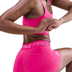 NIKE Pro 365 Mid-Waist 3" kurze Leggings Damen 666 - rush pink/pink foam/white M