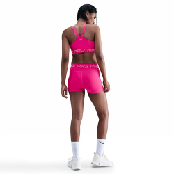 NIKE Pro 365 Mid-Waist 3" kurze Leggings Damen 666 - rush pink/pink foam/white M