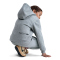 NIKE Sportswear Club Fleece Brand Energy Hoodie Kinder 063 - dk grey heather/black M (137-147 cm)