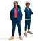 NIKE Sportswear Dri-FIT Trainingsanzug Kinder 415 - blue force/green abyss/white S (128-137 cm)
