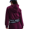 NIKE Pro Dri-FIT Fleece Hoodie Mädchen 610 - bordeaux/bordeaux/black/white XL (156-166 cm)