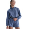 NIKE Pro Dri-FIT Fleece Hoodie Mädchen 499 - world indigo/world indigo/black/white S (128-137 cm)