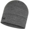 BUFF Merinowolle Mütze Midweight light grey melange