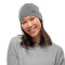 BUFF Merinowolle Mütze Midweight light grey melange
