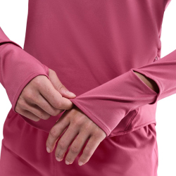 NIKE Swift Dri-FIT UV 1/2-Zip Laufshirt Damen 634 - sweet beet/reflective silv L