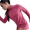 NIKE Swift Dri-FIT UV 1/2-Zip Laufshirt Damen 634 - sweet beet/reflective silv L