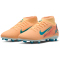 NIKE Jr. Mercurial Superfly Club Kylian Mbappé FG/MG Fußballschuhe Kinder 801 - melon tint/neo turq-igloo 32