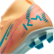 NIKE Jr. Mercurial Superfly Club Kylian Mbappé FG/MG Fußballschuhe Kinder 801 - melon tint/neo turq-igloo 32
