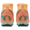 NIKE Jr. Mercurial Superfly Club Kylian Mbappé FG/MG Fußballschuhe Kinder 801 - melon tint/neo turq-igloo 32