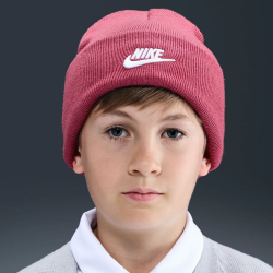NIKE PEAK Beanie Kinder 634 - sweet beet/white