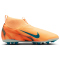 NIKE Jr. Mercurial Superfly 10 Academy Kylian Mbappé AG Fußballschuhe Kinder 801 - melon tint/neo turq-igloo 32