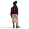 NIKE Sportswear Club Fleece Boxy Crewneck Sweatshirt Mädchen 610 - bordeaux/white XS (122-128 cm)