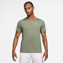 NIKE Court Advantage Dri-FIT kurzarm Tennisshirt Herren 386 - oil green S