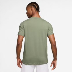 NIKE Court Advantage Dri-FIT kurzarm Tennisshirt Herren 386 - oil green S